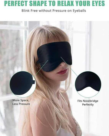 Real Natural Pure Silk Eye Masks with Adjustable Strap for Sleeping